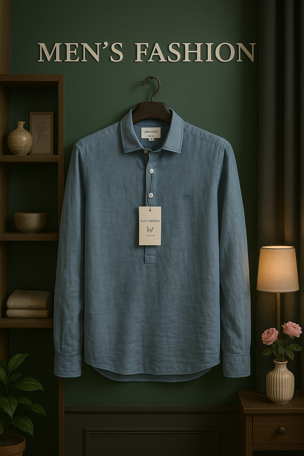Linen Shirt — Teal
