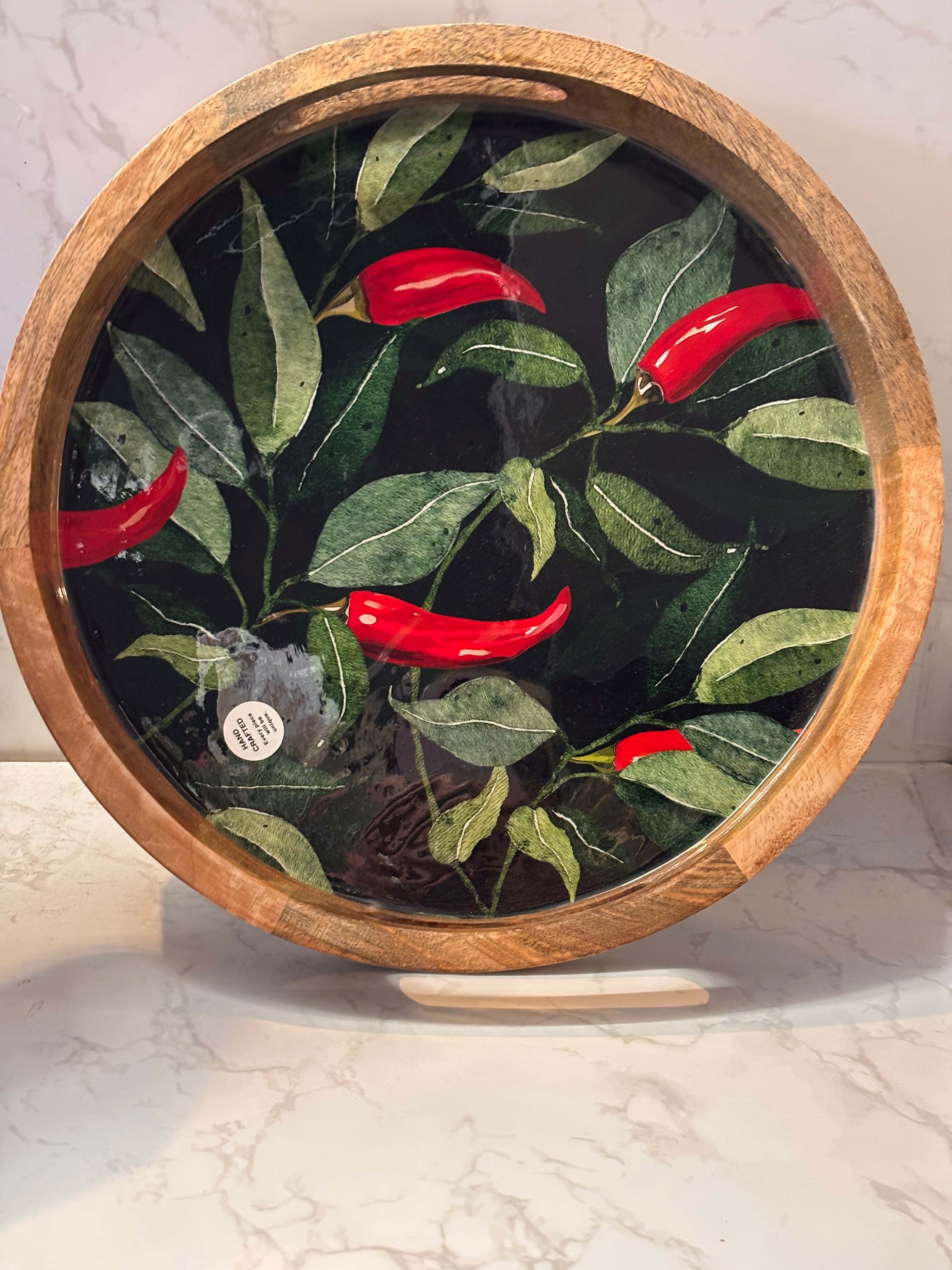 Chilli Wooden Tray