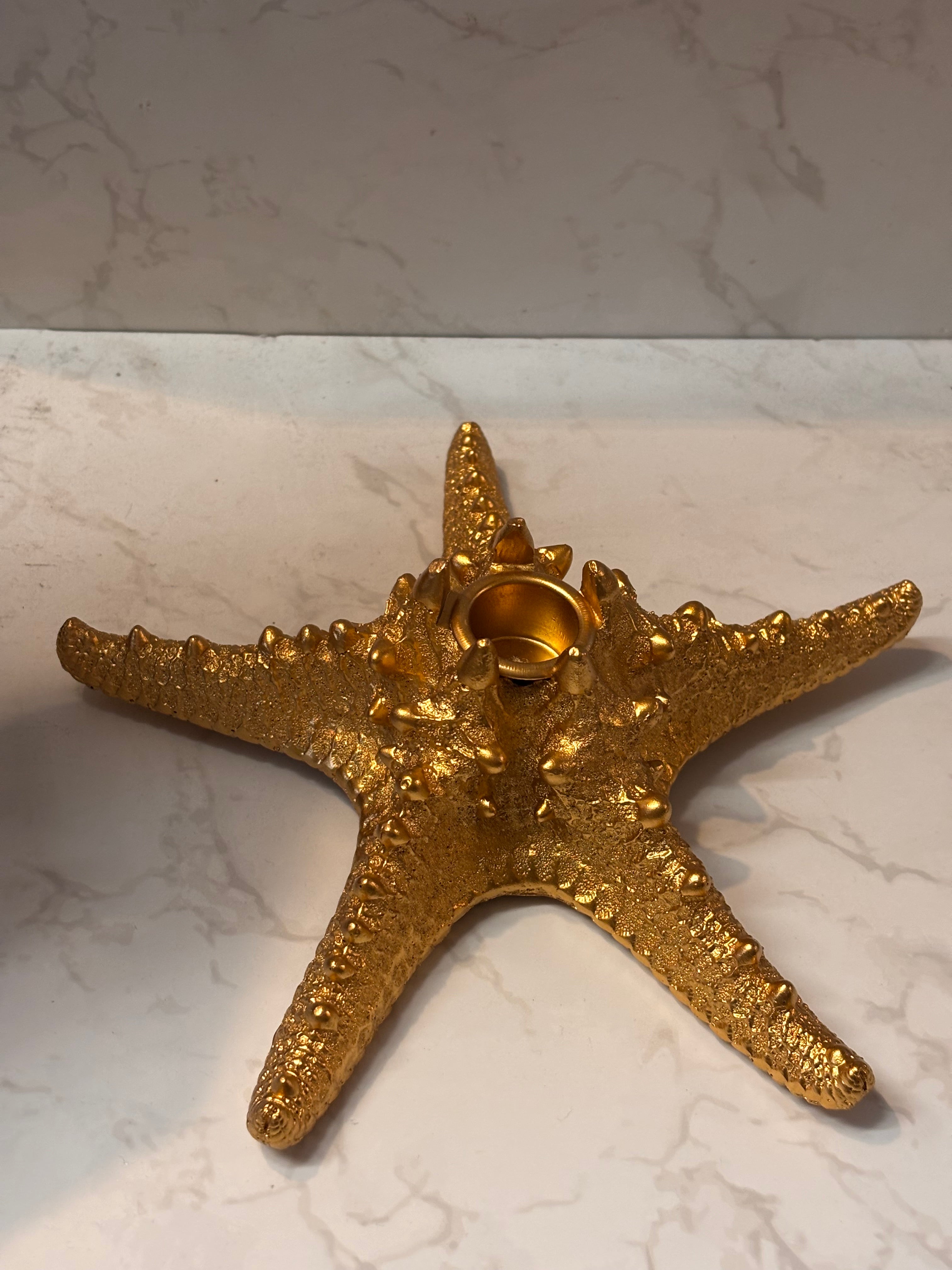 ✨ Golden Starfish Candle Holder ✨